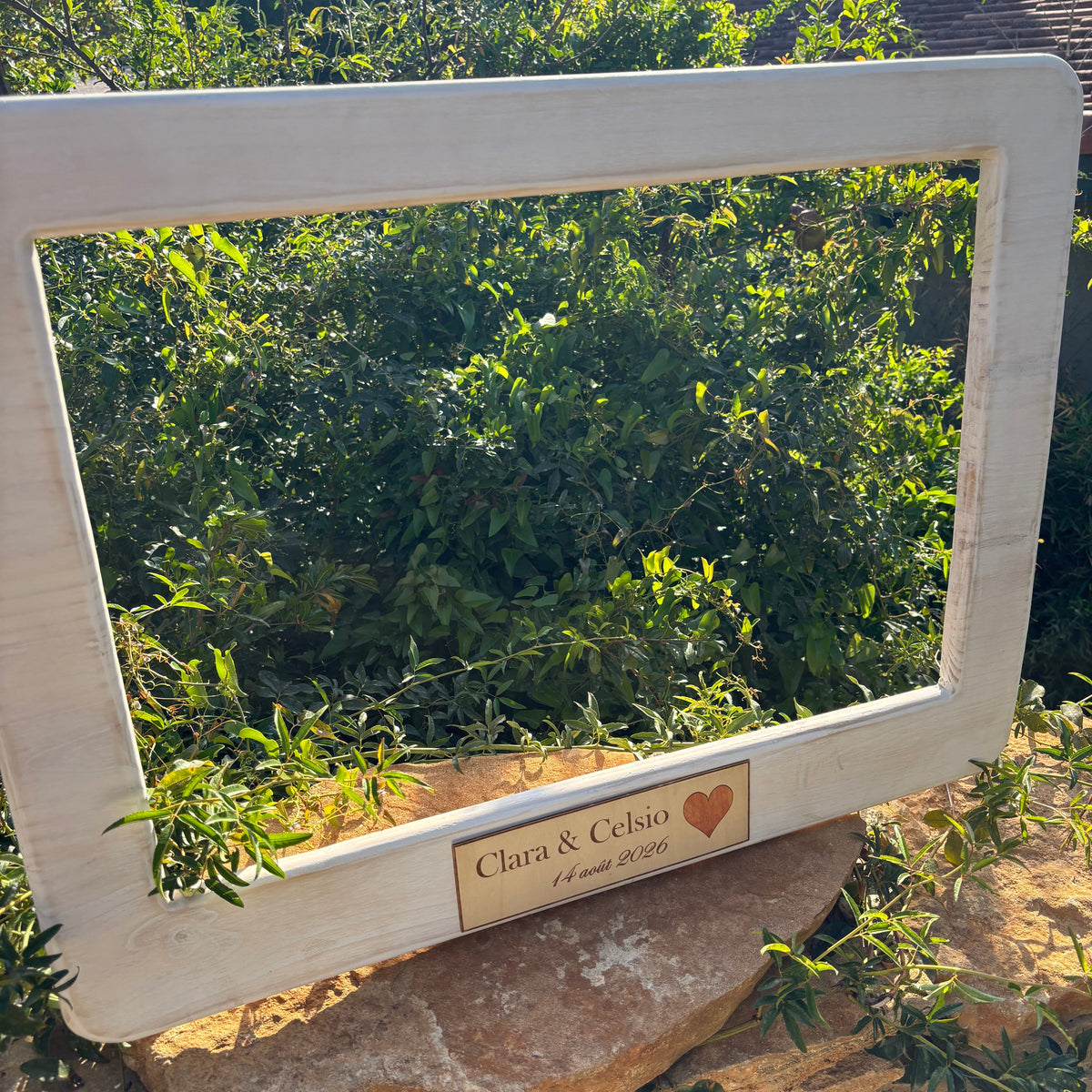 Cadre personnalisé en bois + magnet et accessoires